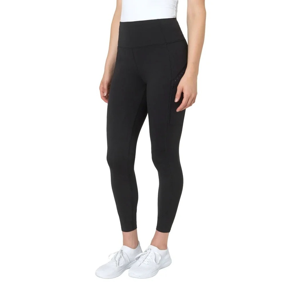 Mondetta Womens Black Cropped Leggings High Waisted Activewear Size Medium New